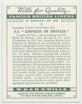 S. S. "Empress of Britain".