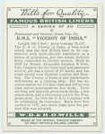 R. M. S. "Viceroy of India".