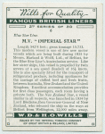 M. V. Imperial Star.