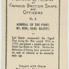 Admiral of the Fleet. Rt. Hon, Earl Beatty.