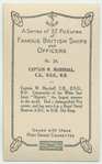 Captain W. Marhsall, C.B, D.S.O, R.D.