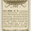Hill-Wood, W.W., Cambridge University & Derby.