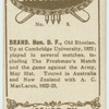 Brand, Hon. D.F., Old Etonian.