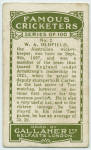 W.A. Oldfield, New South Wales