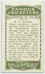 W. G. Quaife, Warwickshire.