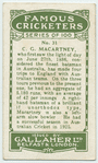 C. G. Macartney, New South Wales.
