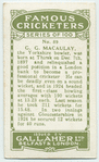 G.G. Macaulay, Yorkshire.