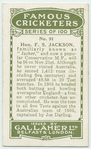 Hon. F.S. Jackson, Yorkshire.
