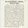 Blackfriars Cross.