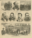 Rendezvous of White Leaguers. Governor Kellog. White Leaguers guarding a levee. General Longstreet. John F. M'Enery. D. B. Penn. General Badger. A street barricade, guarded by White Leaguers