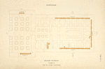 Denderah. Grand temple. Cryptes. Plan de l'étage souterrain.