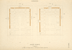 Denderah. Grand temple. Cryptes. a. Plan de l'étage moyen; b. Plan de l'étage supérieur.