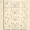 Denderah. Coupe longitudinale d'une chambre. Paroi du fond.