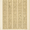 Abydos. Temple de Séti. a. Salle T; b. Salle U; c. Salle V; d.e. Salle Y.