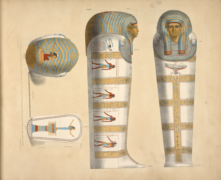 ThèbesCollection of Egyptian antiquities found at Thebes. In the collection of the Earl of Belmore  1818