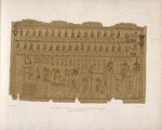 Fragment of the papirus [i.e. papyrus] taken from a mummy at Thebes. 1818. In the collection of the Earl of Belmore.