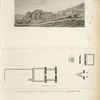 Veduta e pianta dei templi a Tebe vicino a Medinet-Abu.