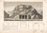 Vue, plan et coupes d'un temple égyptien, situé dans le désert, à treize lieues à l'orient d'Edfoû [Idfu]