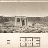 Plan et vue d'un temple situé au nord-est de Boulâq