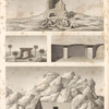 1. Porte de l'enceinte du grand temple d'el Khargeh [el-Kharga]; 2-4. Vues d'une catacombe égyptienne et d'un tombeau romain des environs