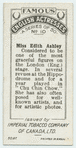 Miss Edith Ashley.