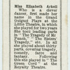 Miss Elizabeth Arkell.