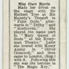 Mis Clare Harris.