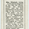 Miss Elizabeth Irving.