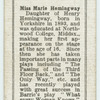 Miss Marie Hemingway.