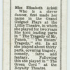 Miss Elizabeth Arkell.