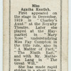 Miss Agatha Kentish.