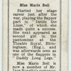 Miss Marie Bell.