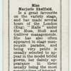 Miss Marjorie Sheffield.