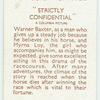 Strictly confidential [Warner Baxter and Myrna Loy]