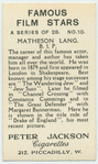 Matheson Lang.