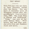 Fay Wray.