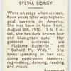 Sylvia Sidney.