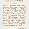 Anna May Wong.