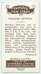 Marlene Dietrich.