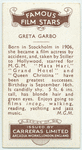 Greta Garbo.