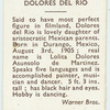 Dolores del Rio.