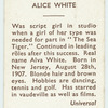 Alice White.