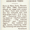 Genevieve Tobin.