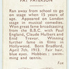 Pat Paterson.