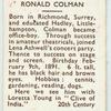 Ronald Colman.