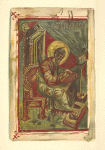 Toia list priedstavia reproduktsiia na "litsev" ornament iz "Dobrieishovoto" evangelie