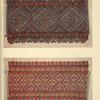 a-b) "Ustavki" of women's blouses embroidered with wool, Jasina