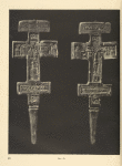 a-b) Wooden carved Hucul cross (18th century) showing both sides. Collection of "Prosvita" in Užhorod