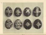 a-h) Painted Easter eggs, District of Neresnice-on-the Terešva