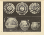 a-c) Plates by unknown Užhorod makers; d) Pot made by Stefan Grevnyak, Užhorod; e) Pot made by Janoš Pyuspěka, Sevlyuš; f) Pot made by Bembovik, Užhorod.